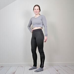 Performance Bike Cycle Ski Tights Fleece Lined Black Small